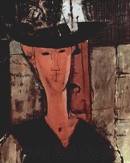 Amedeo Modigliani Dame mit Hut France oil painting art